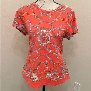 J.McLaughlin Fitted Graphic Short Sleeve Tee